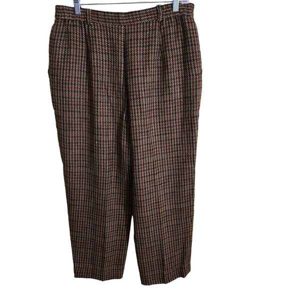 Vintage Country Sport David Smith Wool Blend Plaid Fully Lined Pants Size 16p - Picture 2 of 6